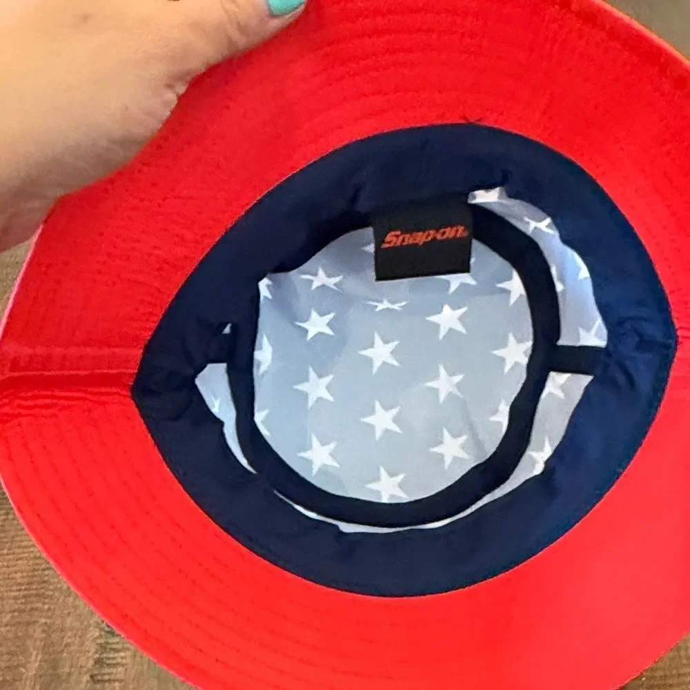 Snap-On  Star Print Bucket Hat - Navy & Red